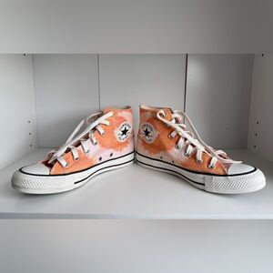 Converse Chuck Taylor All Star High 
Sneakers In Orange/White Sz 6.5